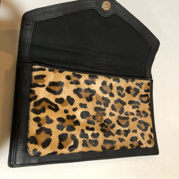 J. Crew Handbags - Authentic JCrew Pony Hair Leopard Leather Clutch